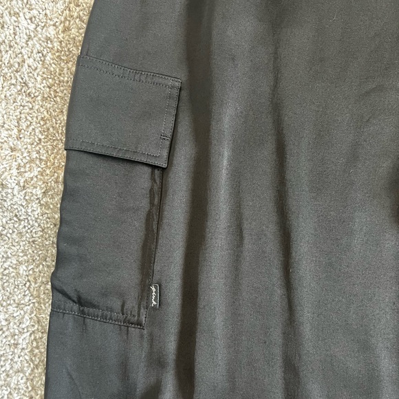 Black Flowy Oversized Cargo Pants - Picture 6 of 10